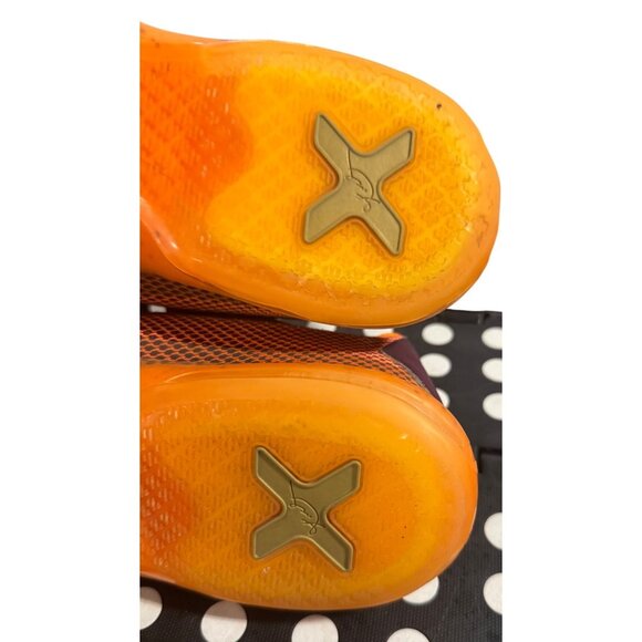 Nike Kobe X 10 Silk Road Orange Youth Size 5.5 Y/ Women's Sz 7 - Picture 8 of 9
